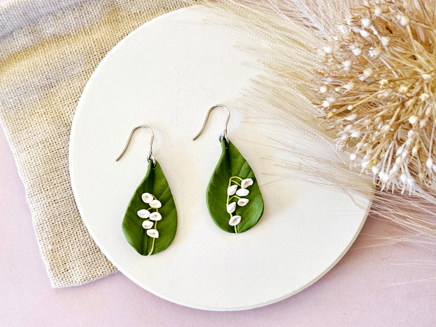 Birth Flower Collection May Lily of the Valley Earrings