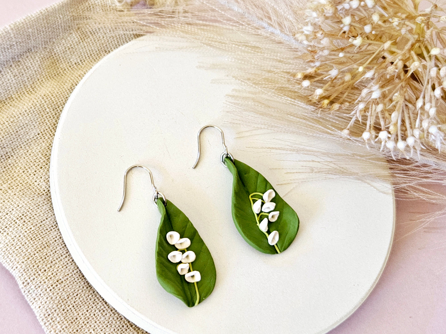 Birth Flower Collection May Lily of the Valley Earrings