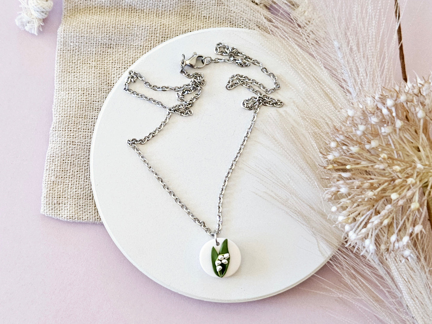 Birth Flower Collection May Lily of the Valley Necklace