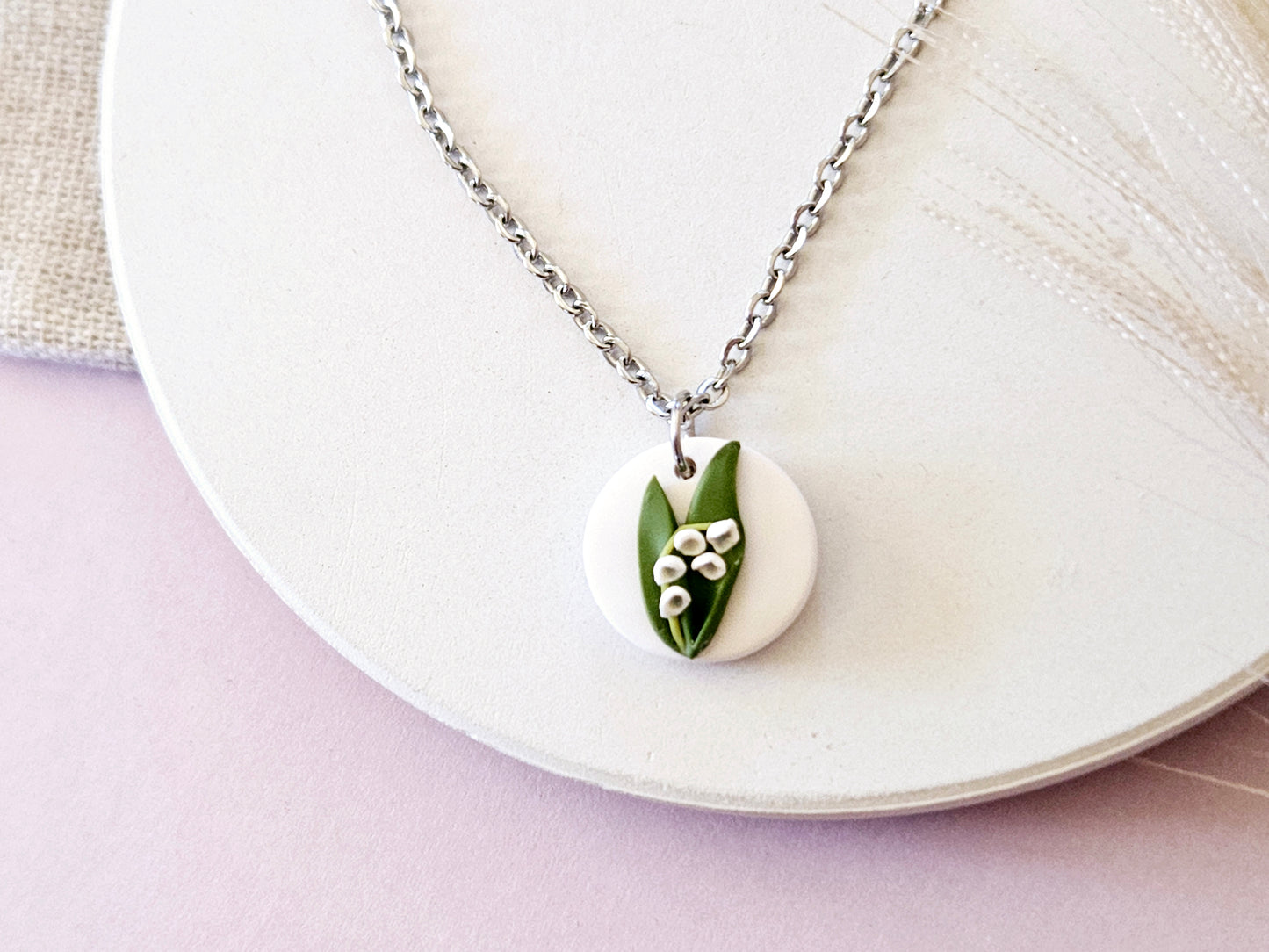 Birth Flower Collection May Lily of the Valley Necklace