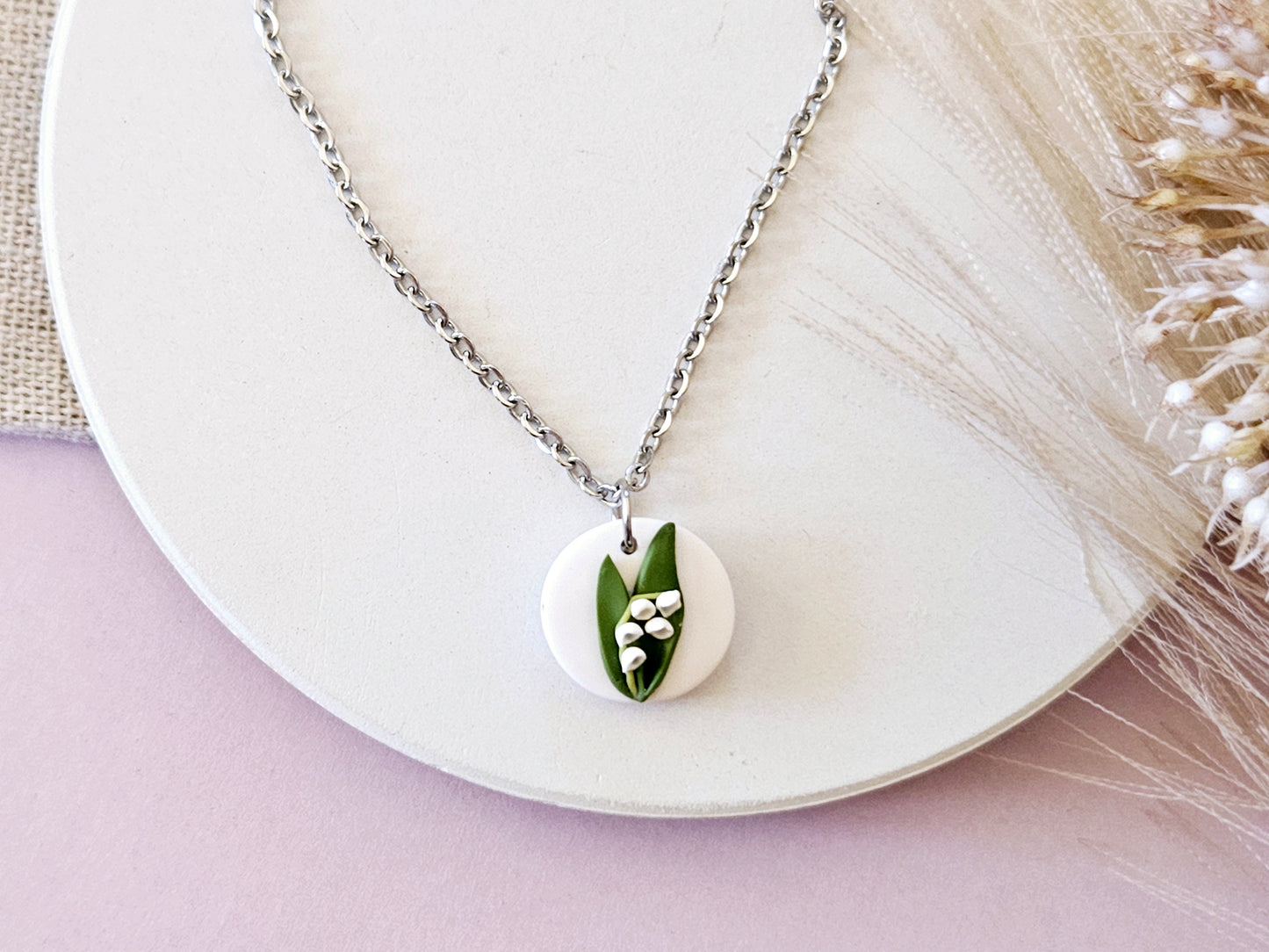 Birth Flower Collection May Lily of the Valley Necklace