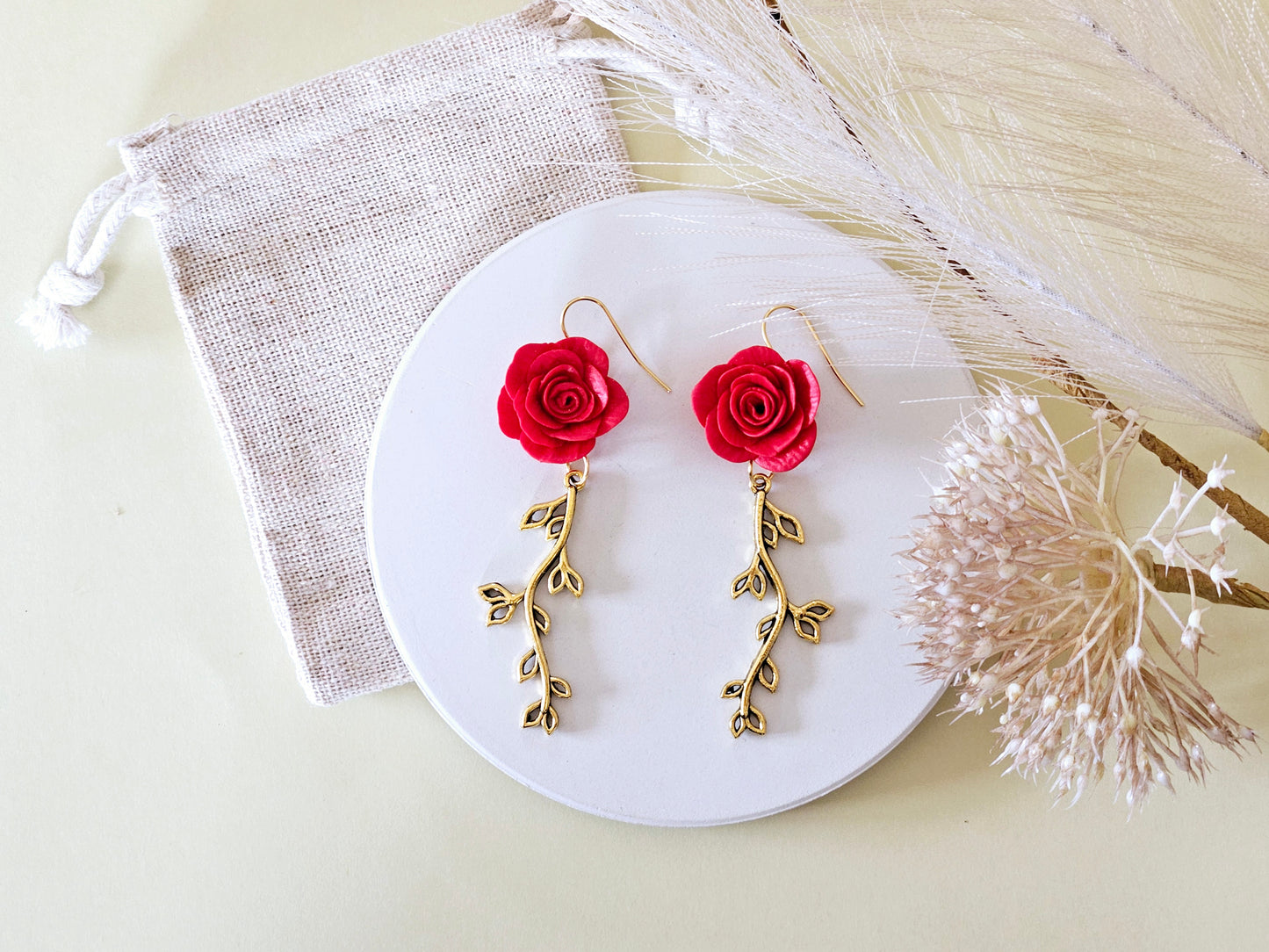 Birth Flower Collection June Rose Earrings