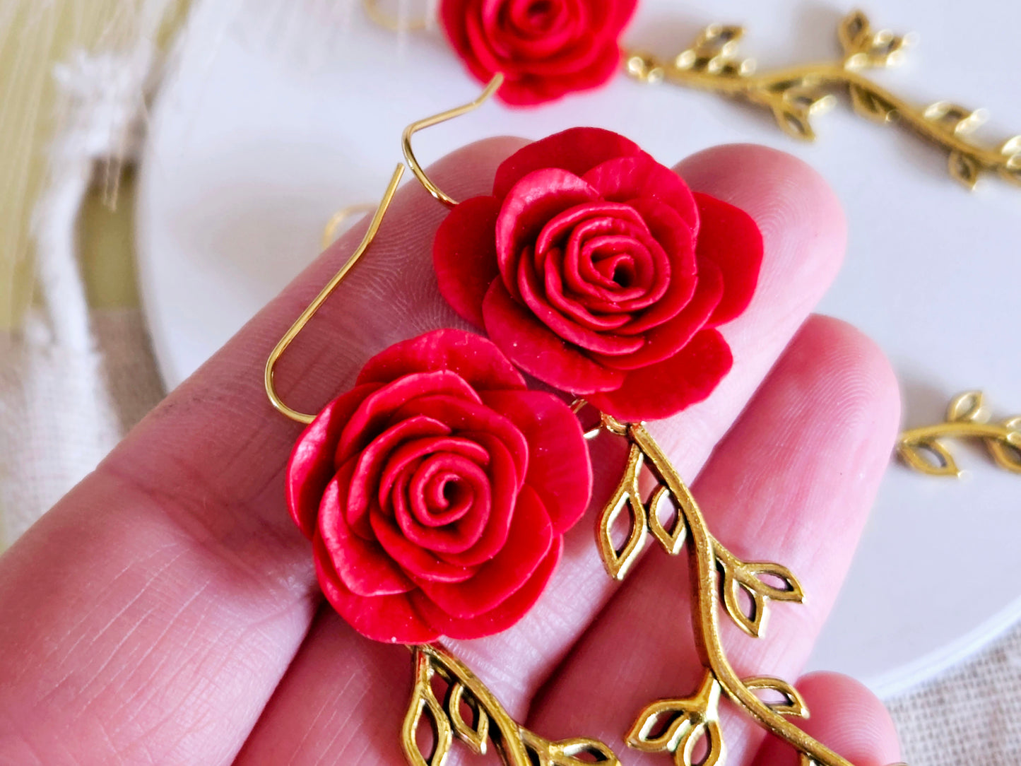 Birth Flower Collection June Rose Earrings