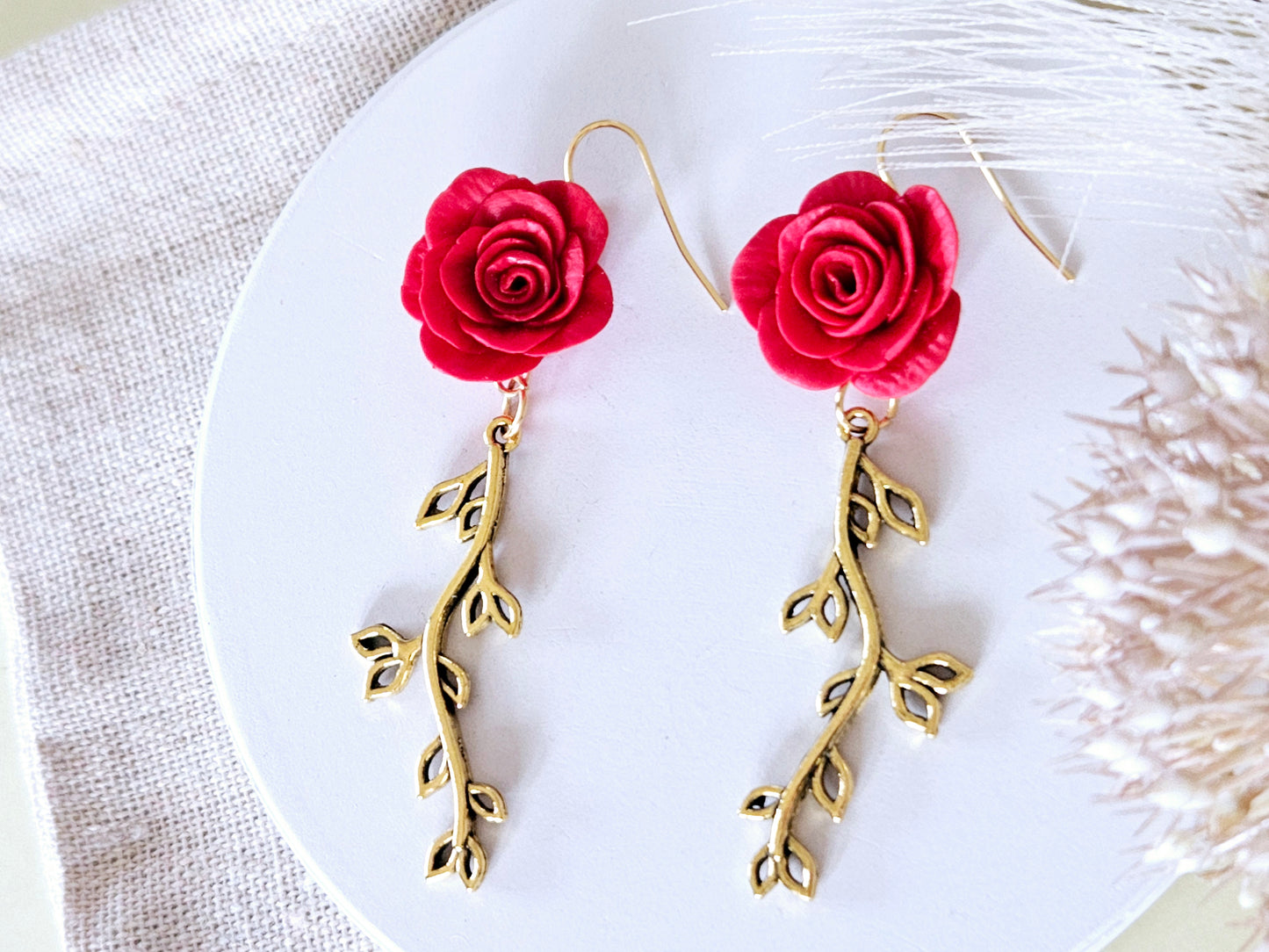 Birth Flower Collection June Rose Earrings