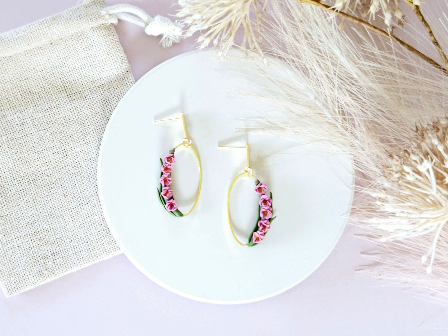 Birth Flower Collection August Gladiolus Earrings