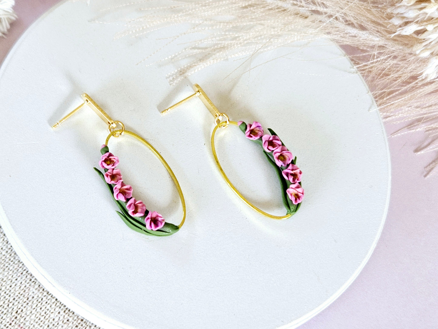 Birth Flower Collection August Gladiolus Earrings