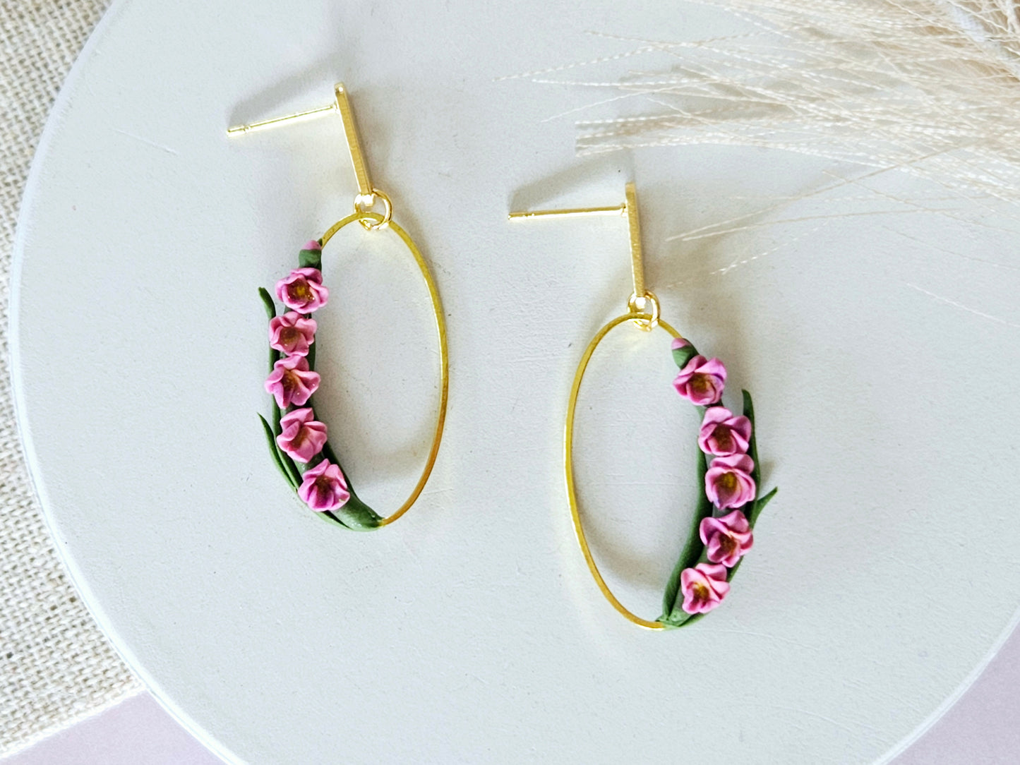 Birth Flower Collection August Gladiolus Earrings