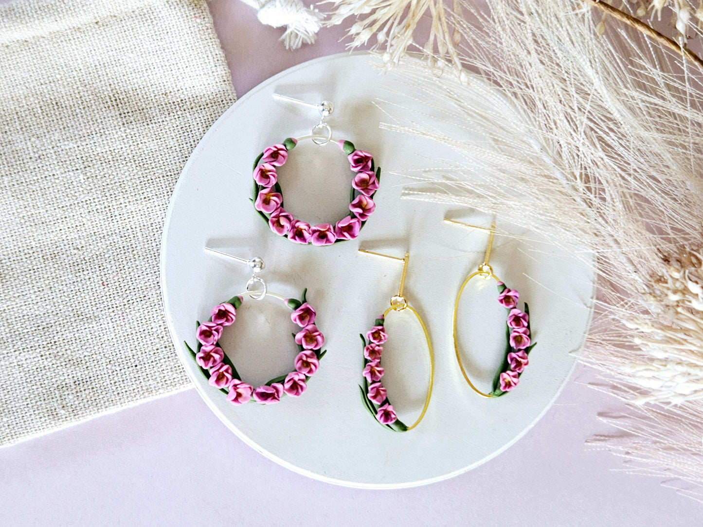 Birth Flower Collection August Gladiolus Earrings