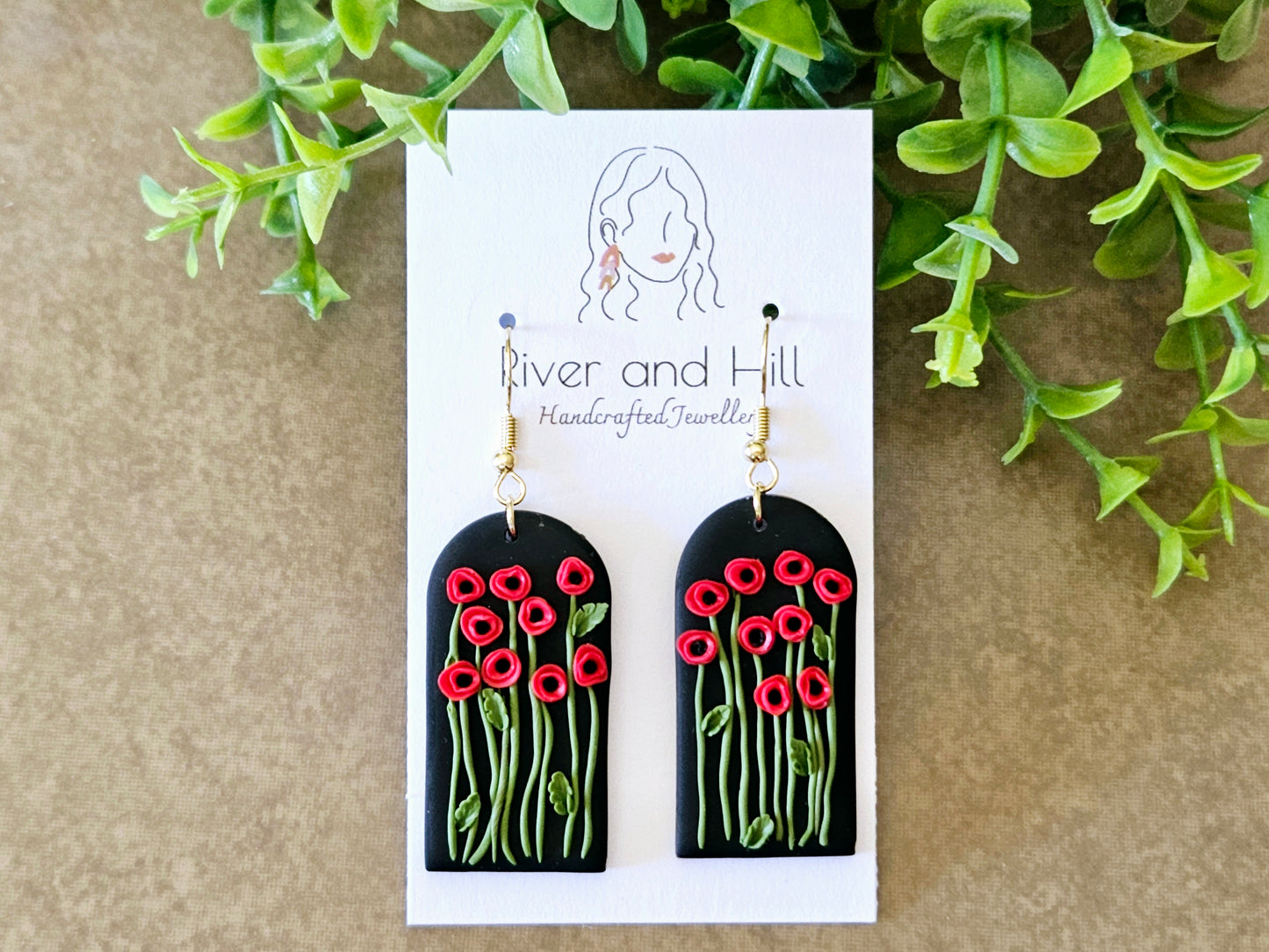 Poppy Fields Arch Earrings