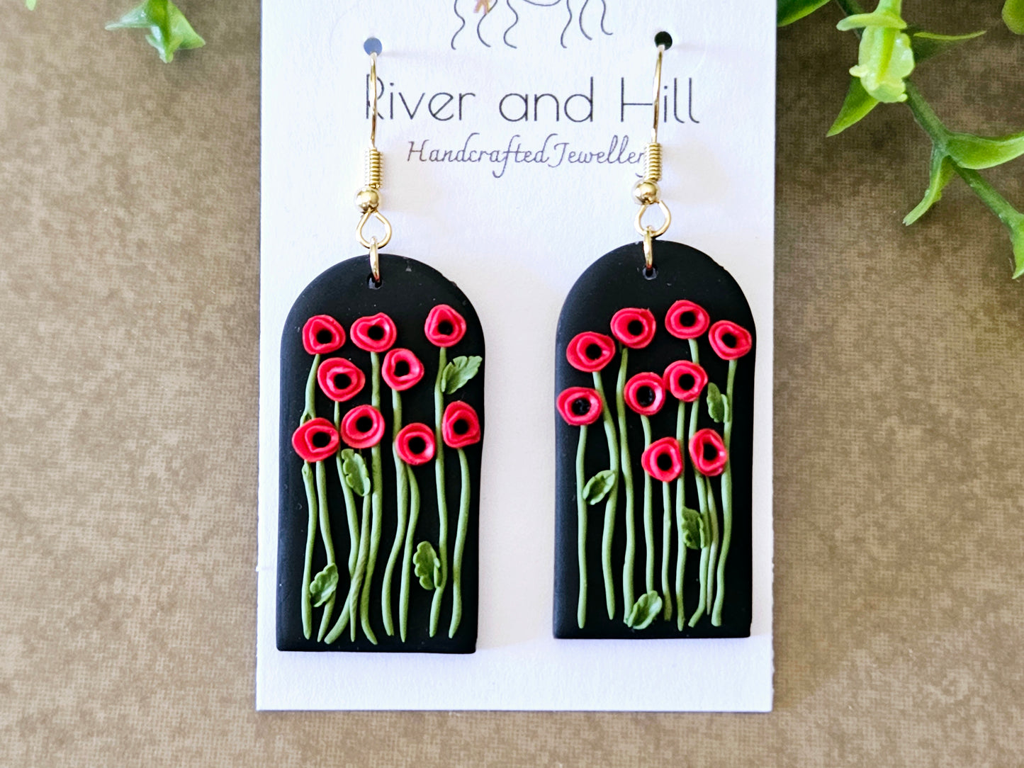 Poppy Fields Arch Earrings