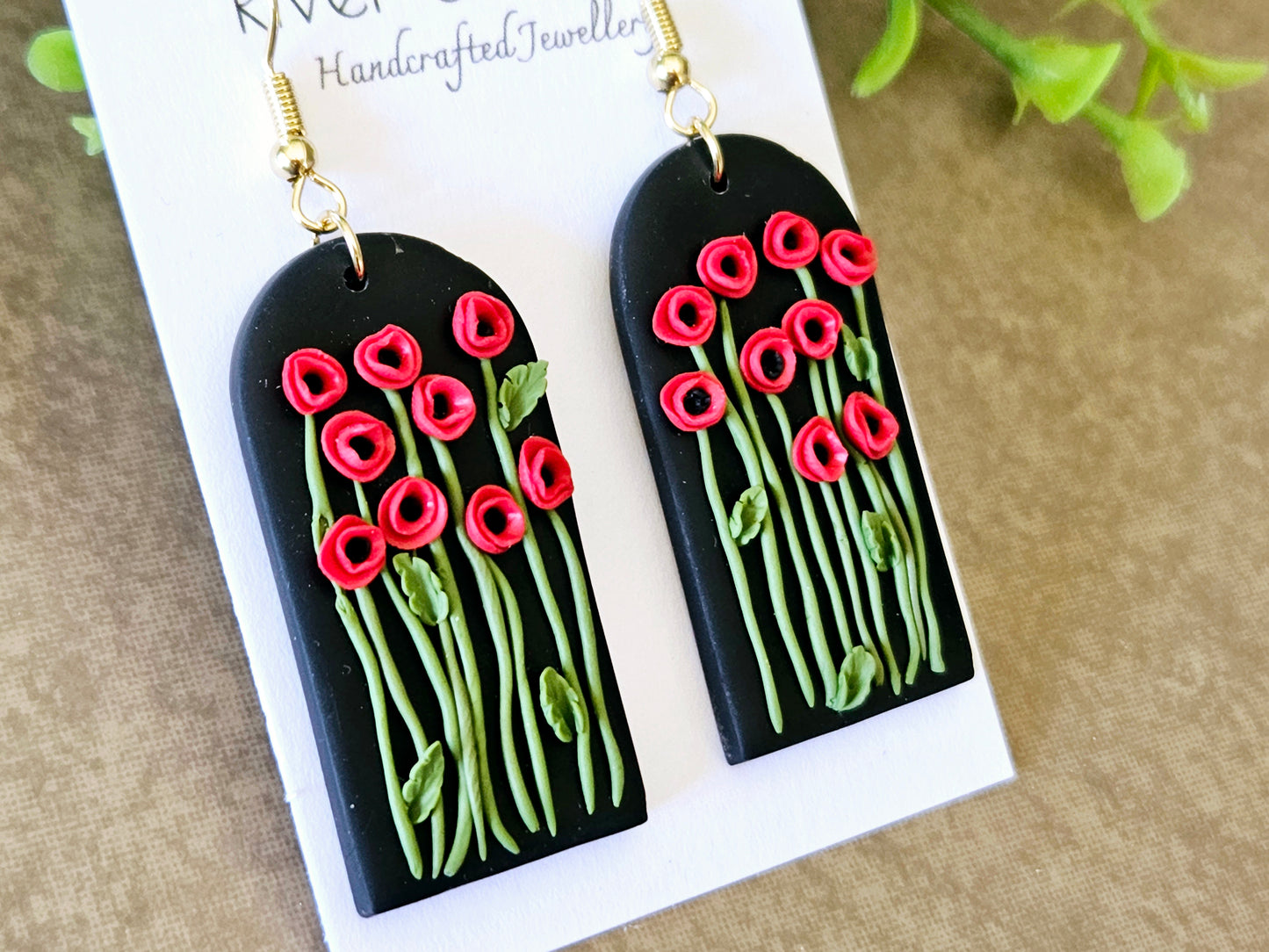 Poppy Fields Arch Earrings