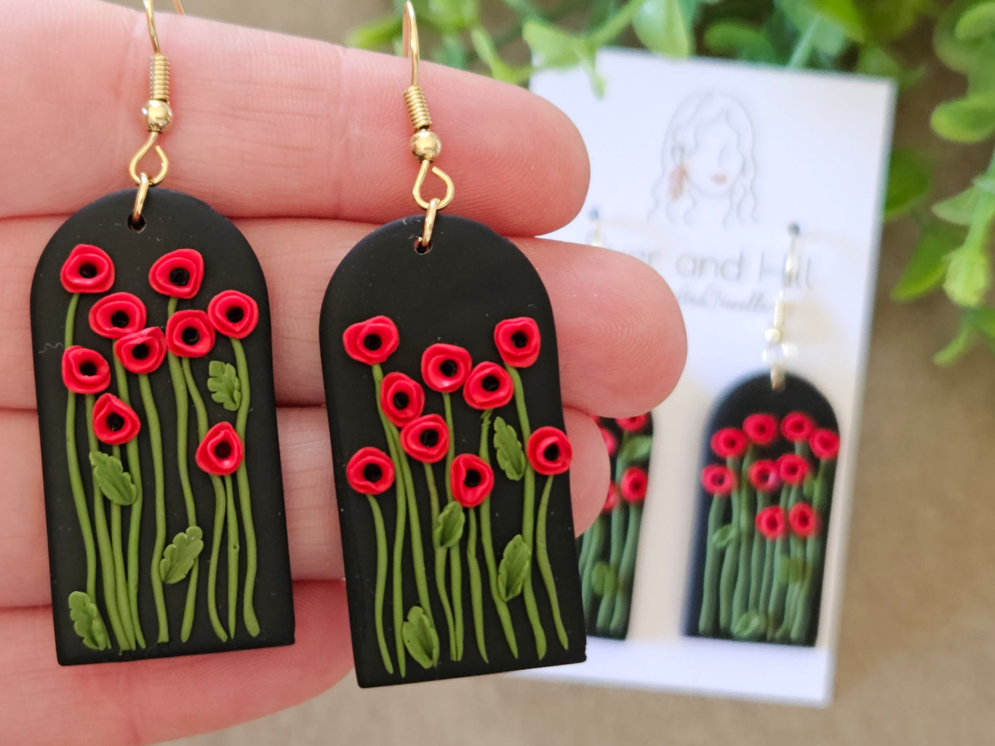 Poppy Fields Arch Earrings