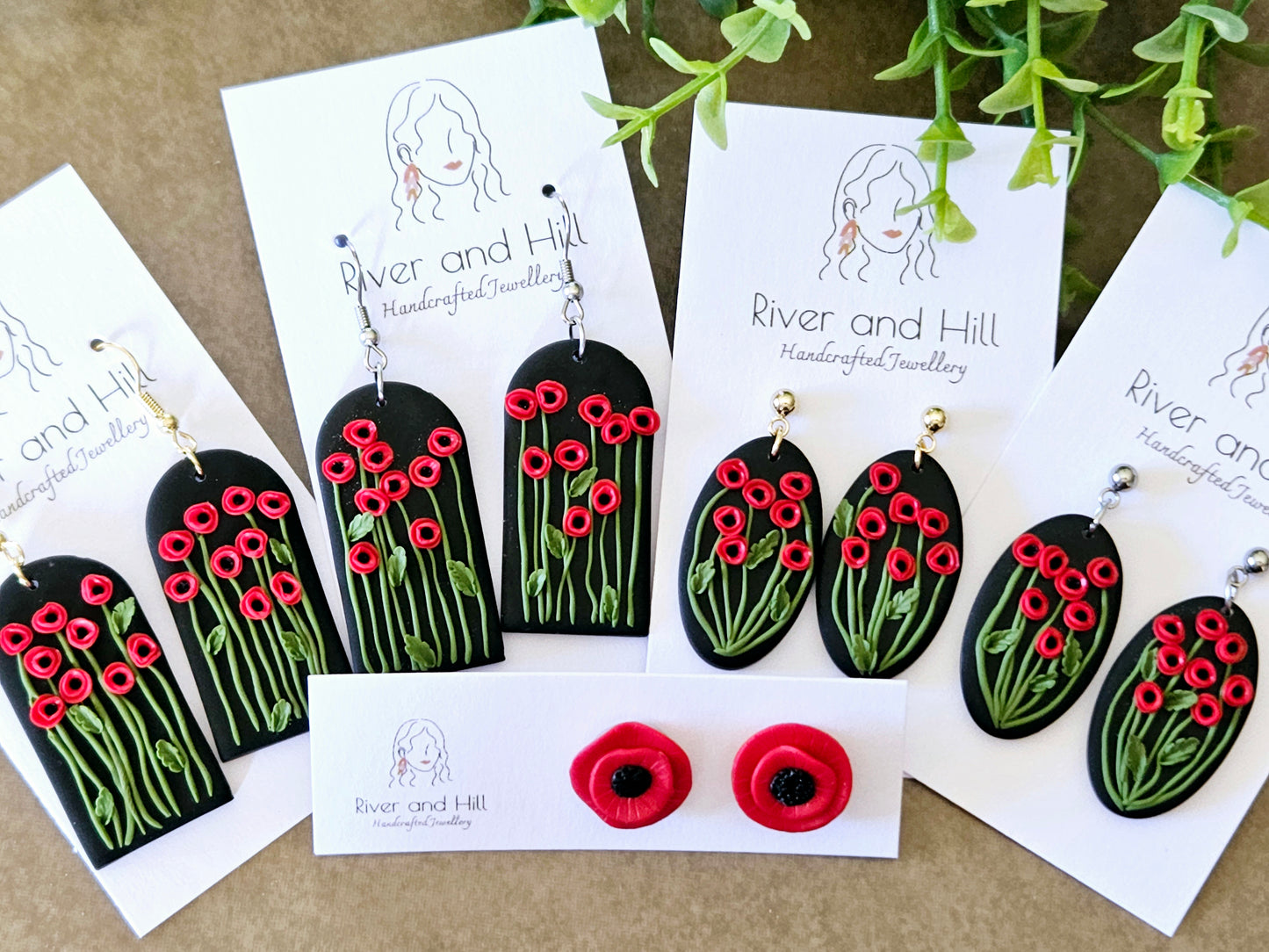 Poppy Fields Arch Earrings