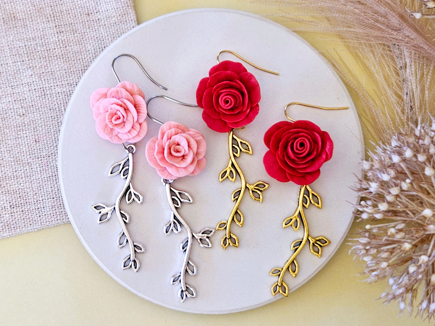 Birth Flower Collection June Rose Earrings