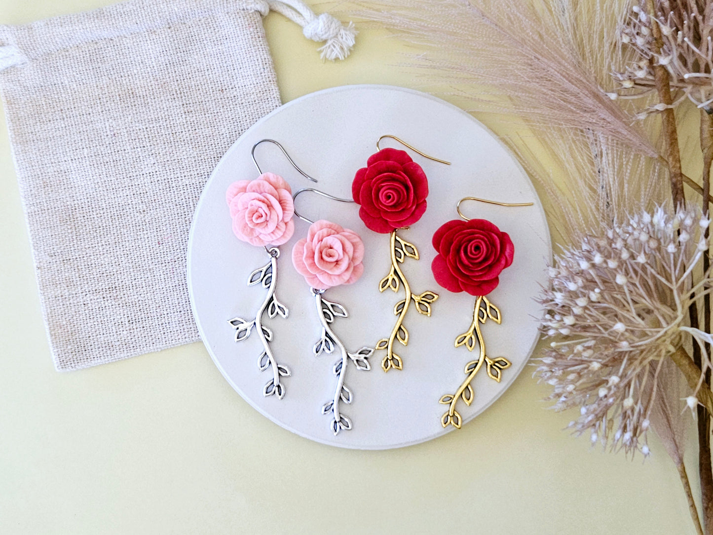 Birth Flower Collection June Rose Earrings