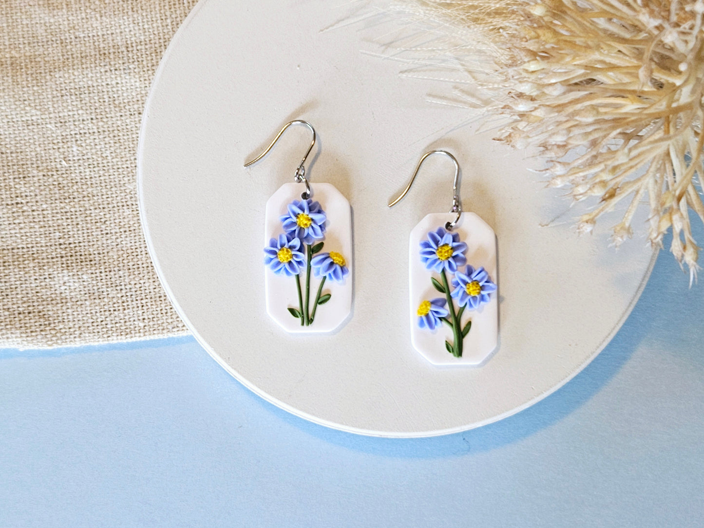 Birth Flower Collection September Aster Earrings