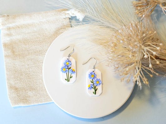 Birth Flower Collection September Aster Earrings