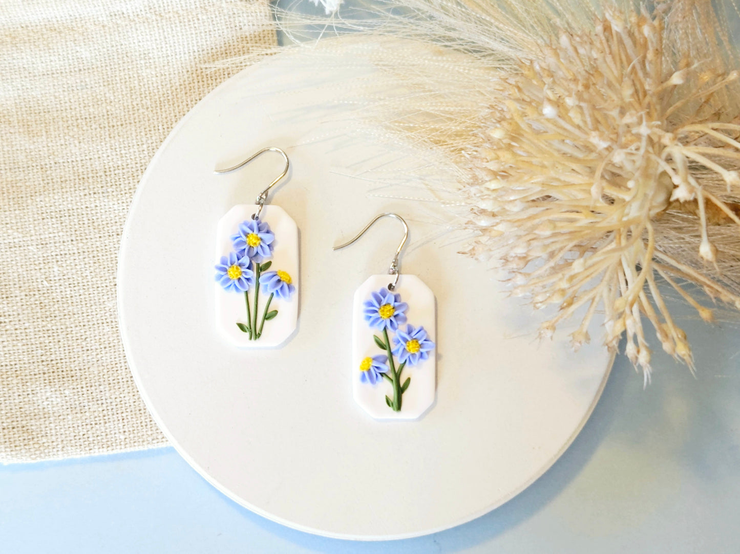 Birth Flower Collection September Aster Earrings