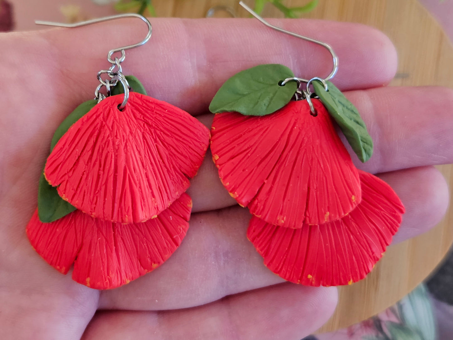 Pohutukawa Dangle Earrings