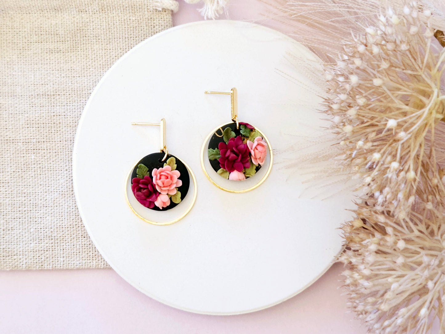 Birth Flower Collection November Chrysanthemum Earrings