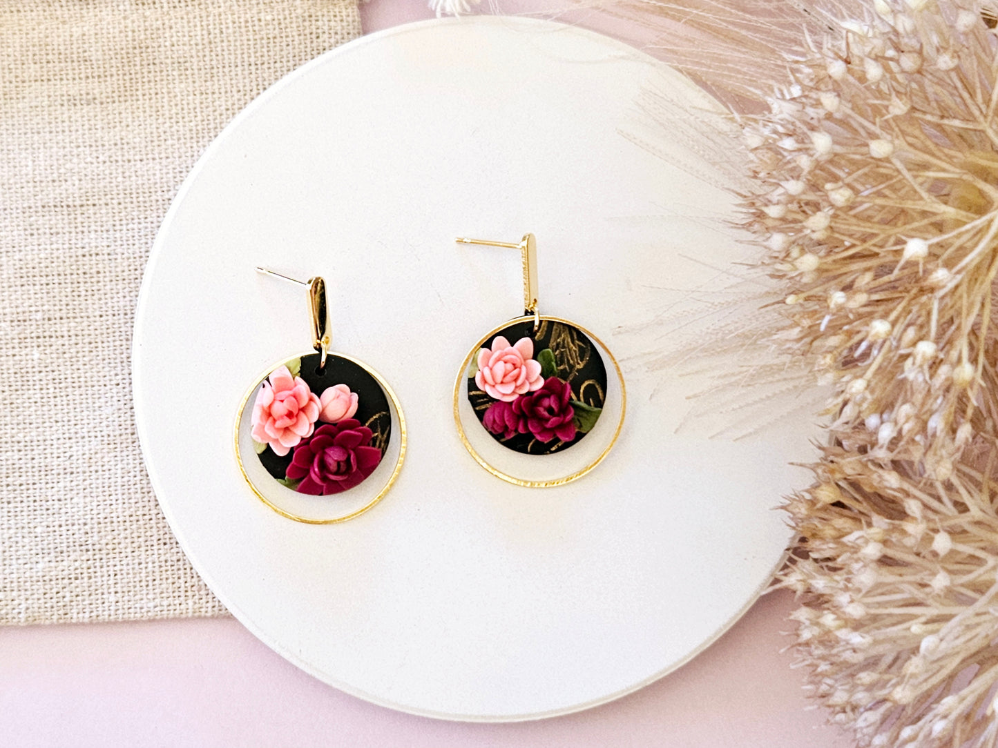 Birth Flower Collection November Chrysanthemum Earrings