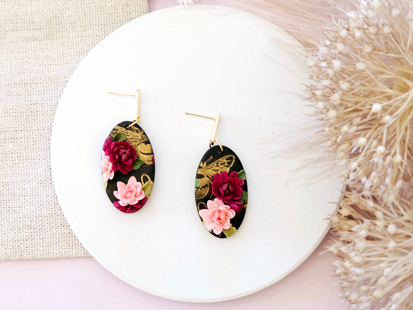 Birth Flower Collection November Chrysanthemum Earrings