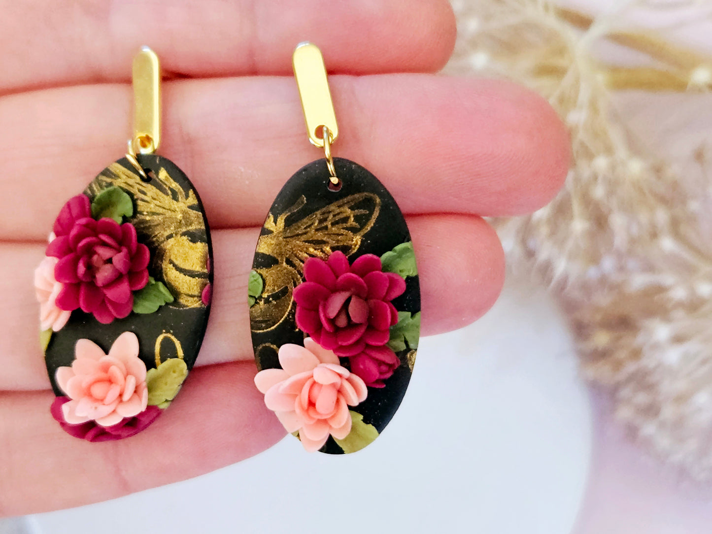 Birth Flower Collection November Chrysanthemum Earrings