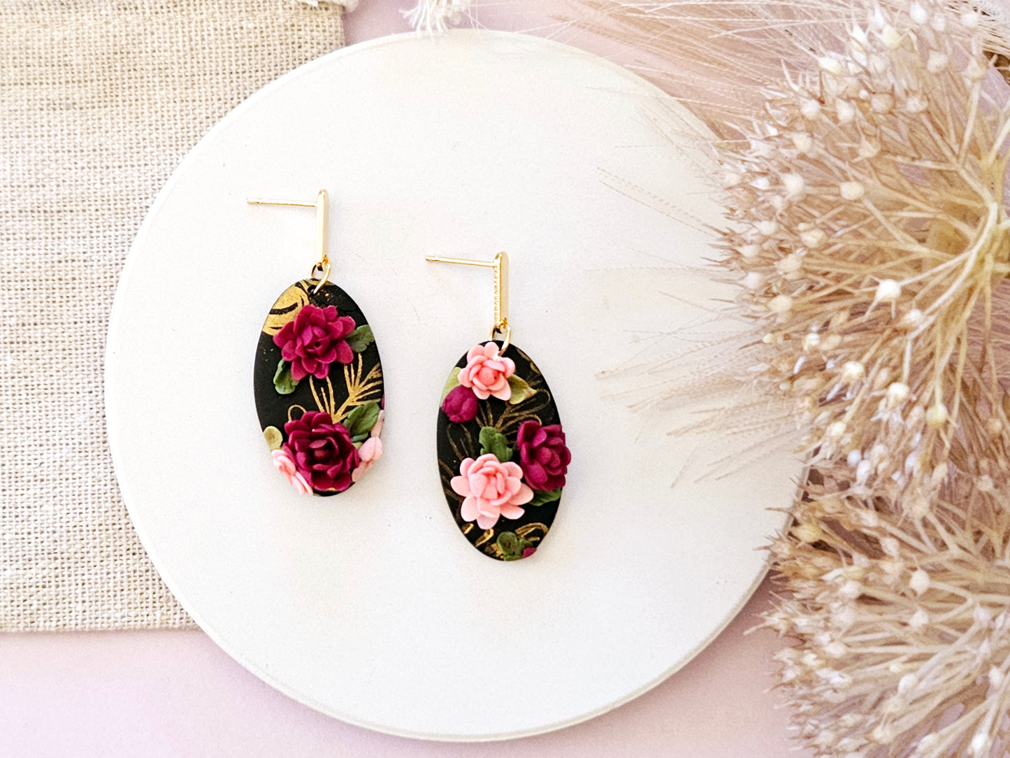 Birth Flower Collection November Chrysanthemum Earrings