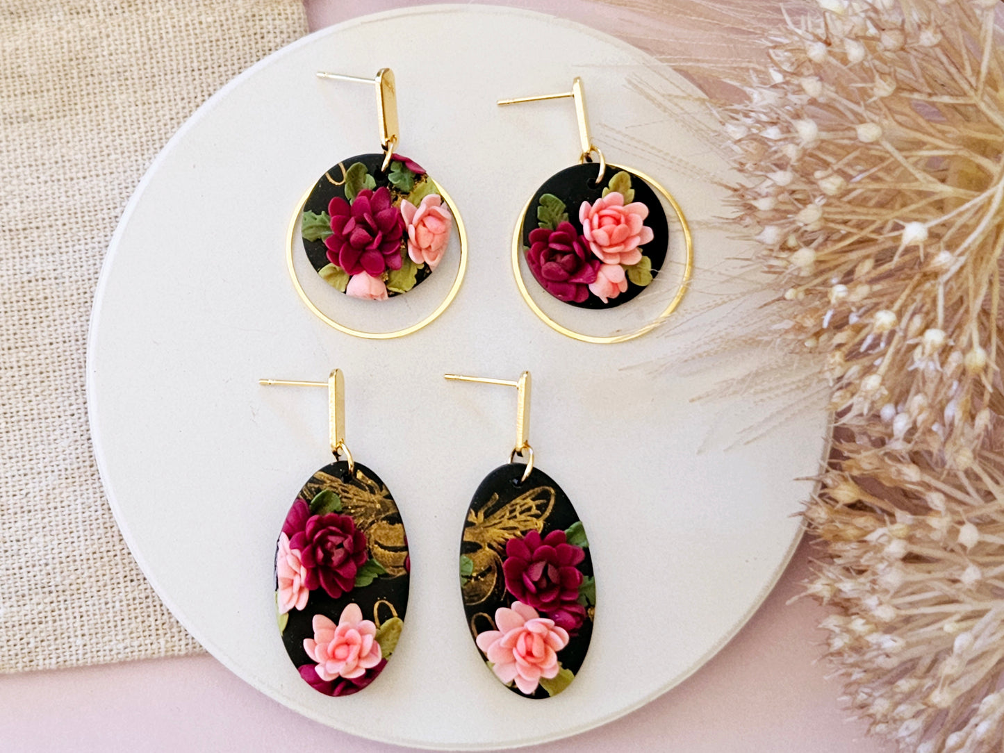 Birth Flower Collection November Chrysanthemum Earrings