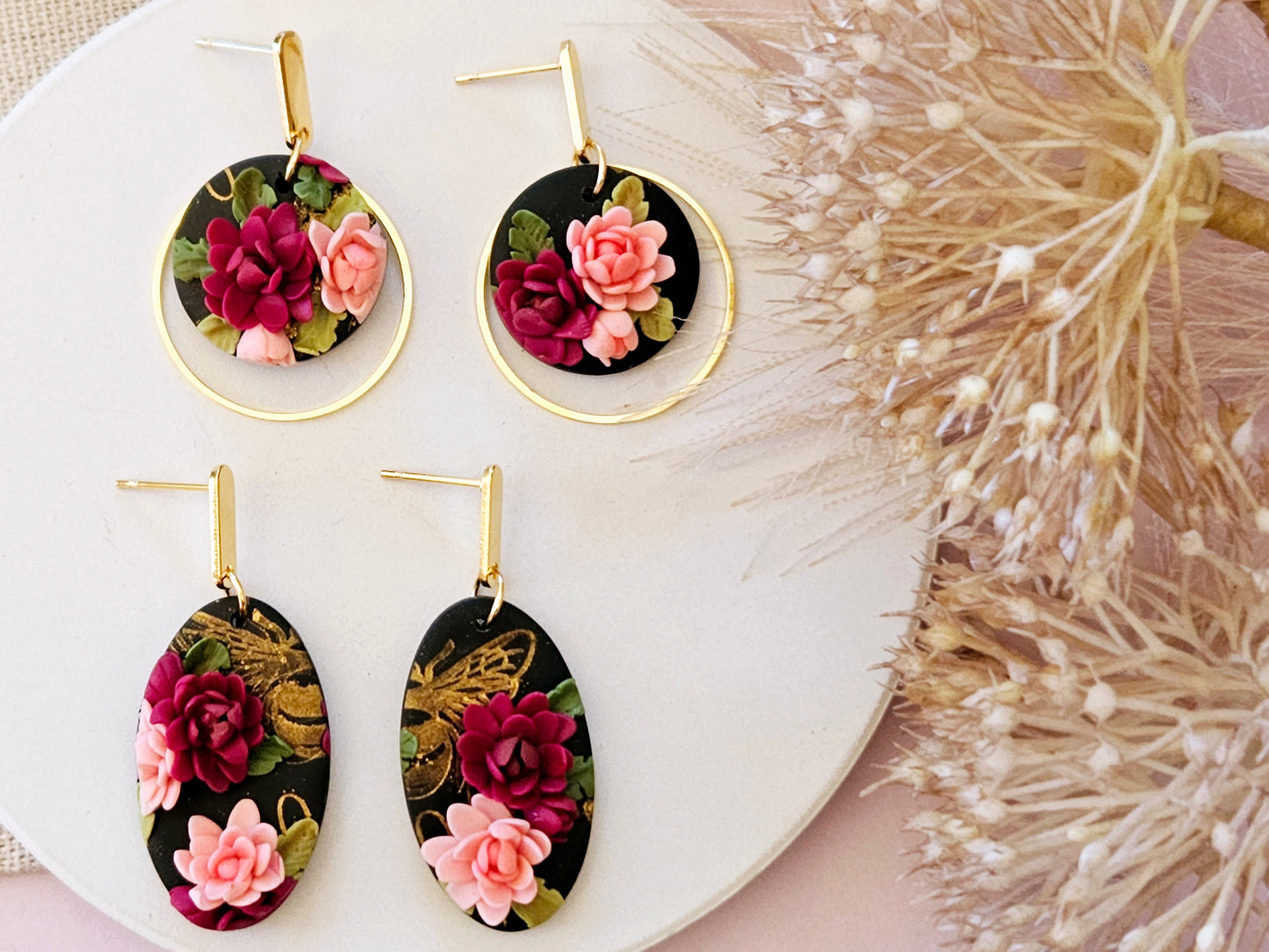 Birth Flower Collection November Chrysanthemum Earrings