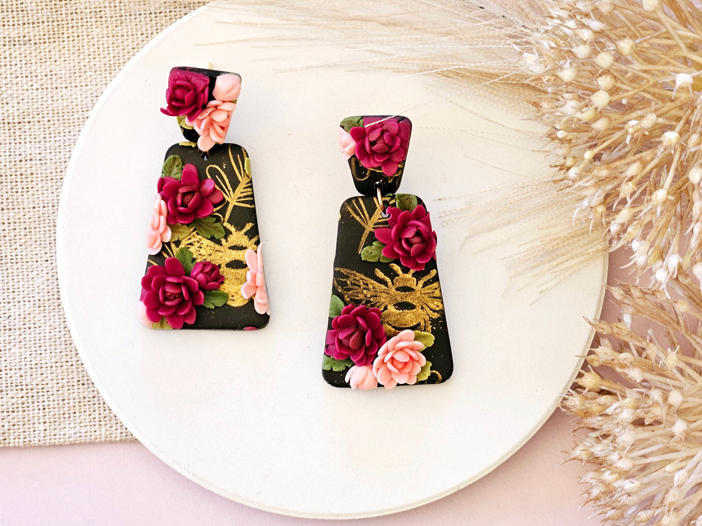 Birth Flower Collection November Chrysanthemum Statement Earrings