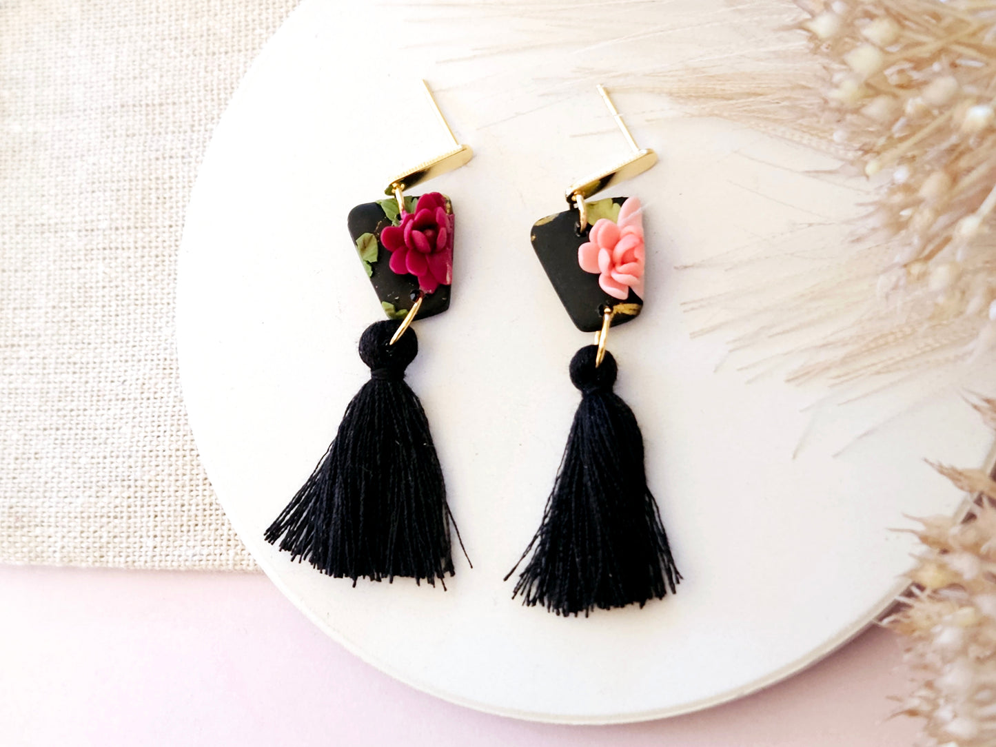 Birth Flower Collection November Chrysanthemum Statement Earrings