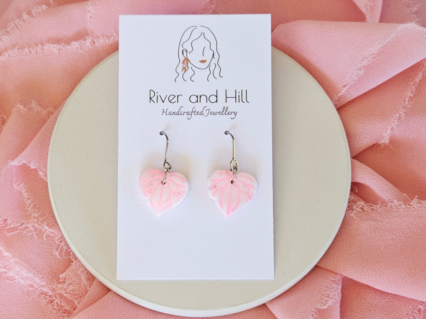 Breast Cancer Awareness Pink Kawakawa Earrings