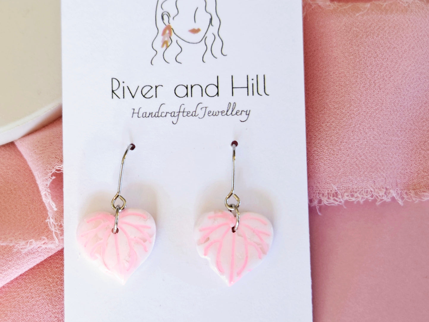 Breast Cancer Awareness Pink Kawakawa Earrings