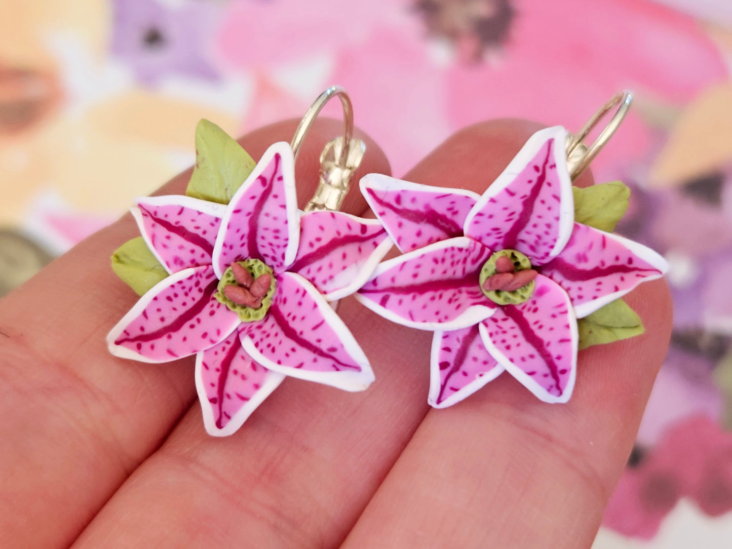 Stargazer Lily Earrings