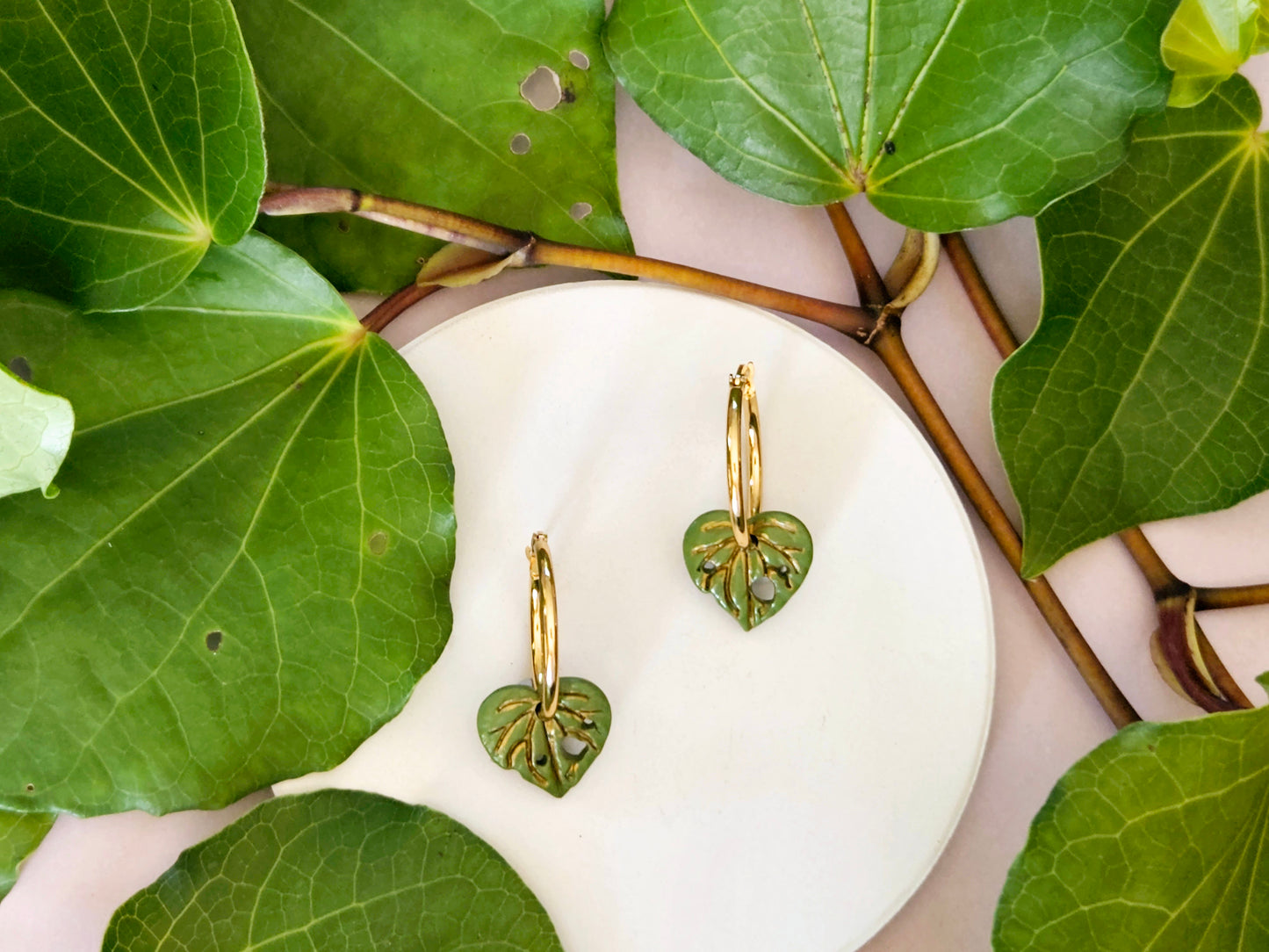 Kawakawa Gold Hoop Earrings