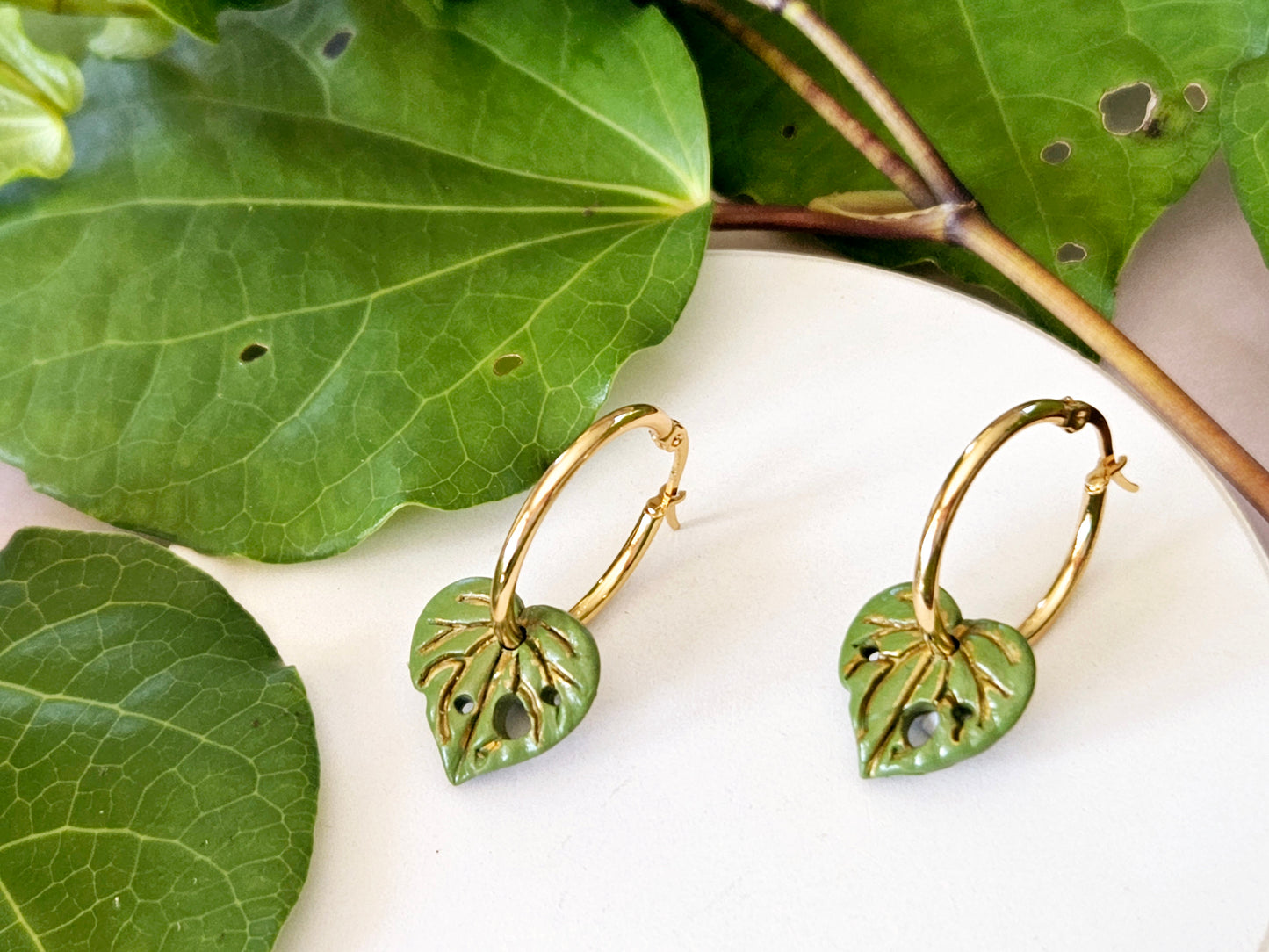 Kawakawa Gold Hoop Earrings