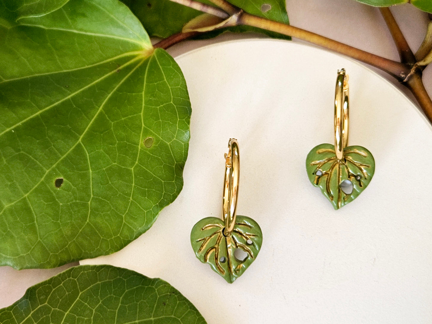 Kawakawa Gold Hoop Earrings