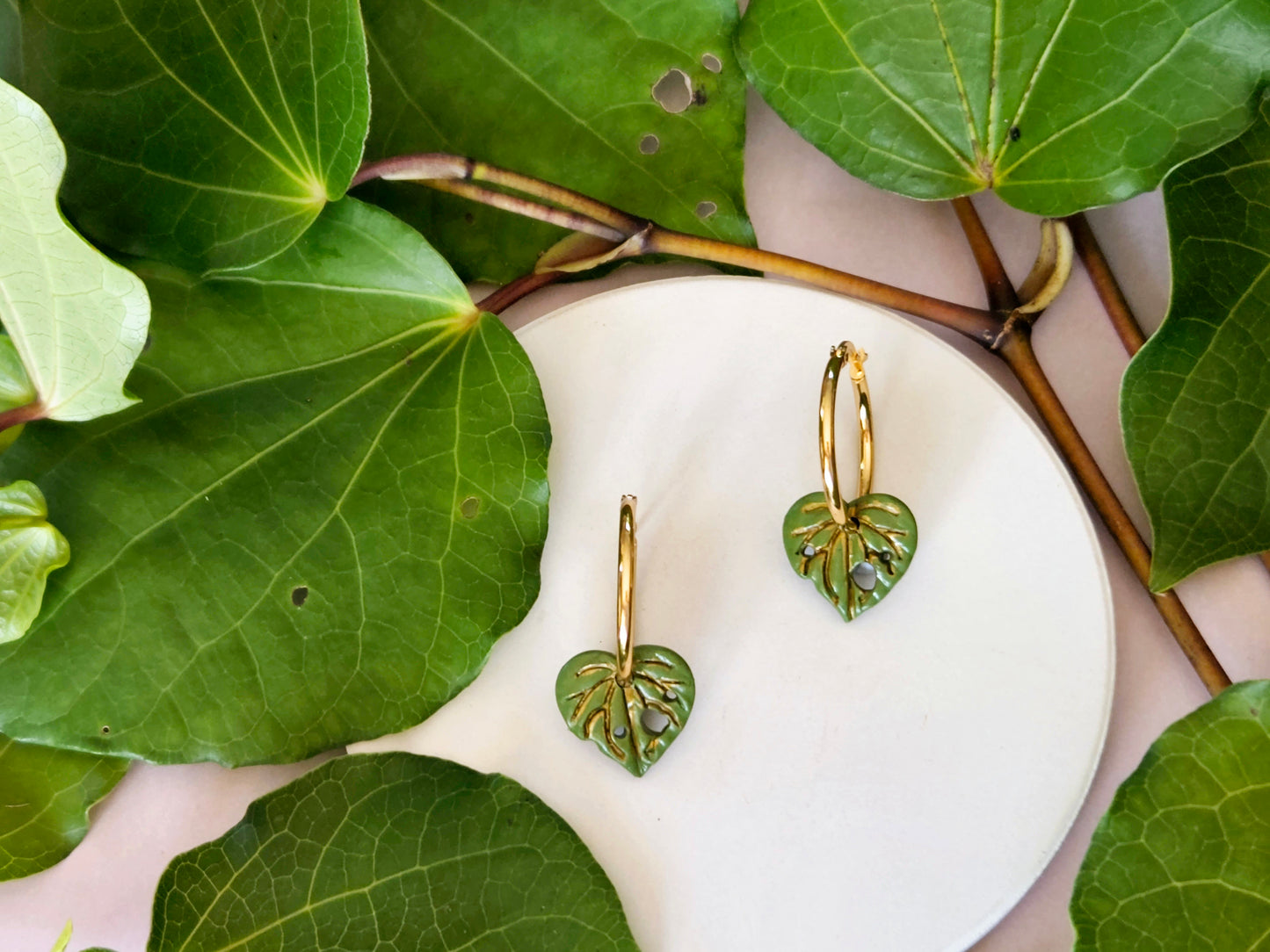 Kawakawa Gold Hoop Earrings