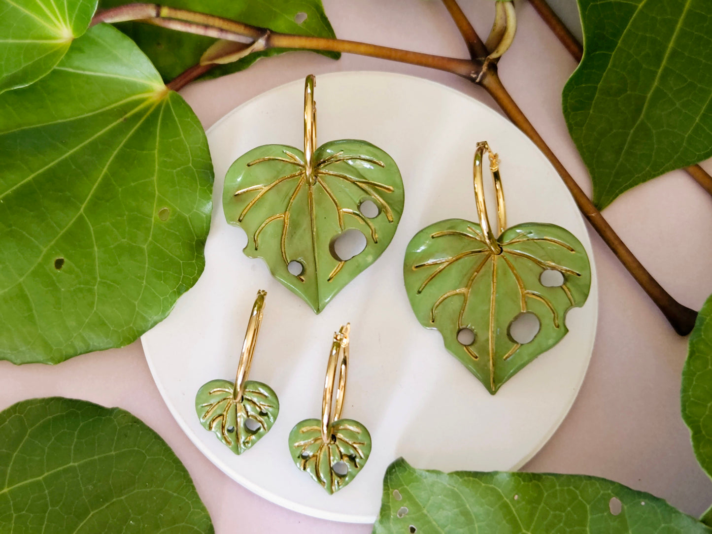 Kawakawa Gold Hoop Earrings