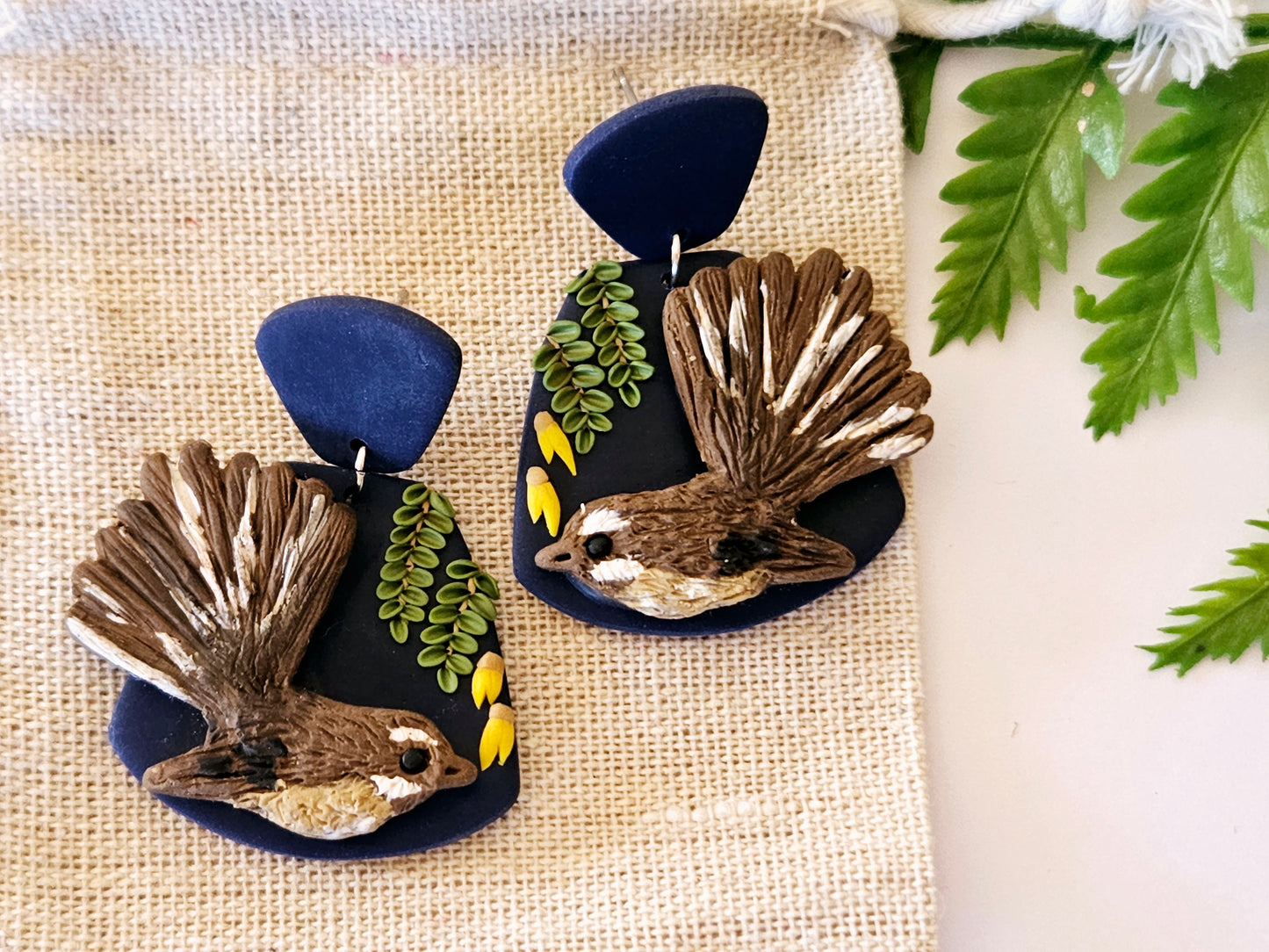 Piwakawaka Statement Earrings