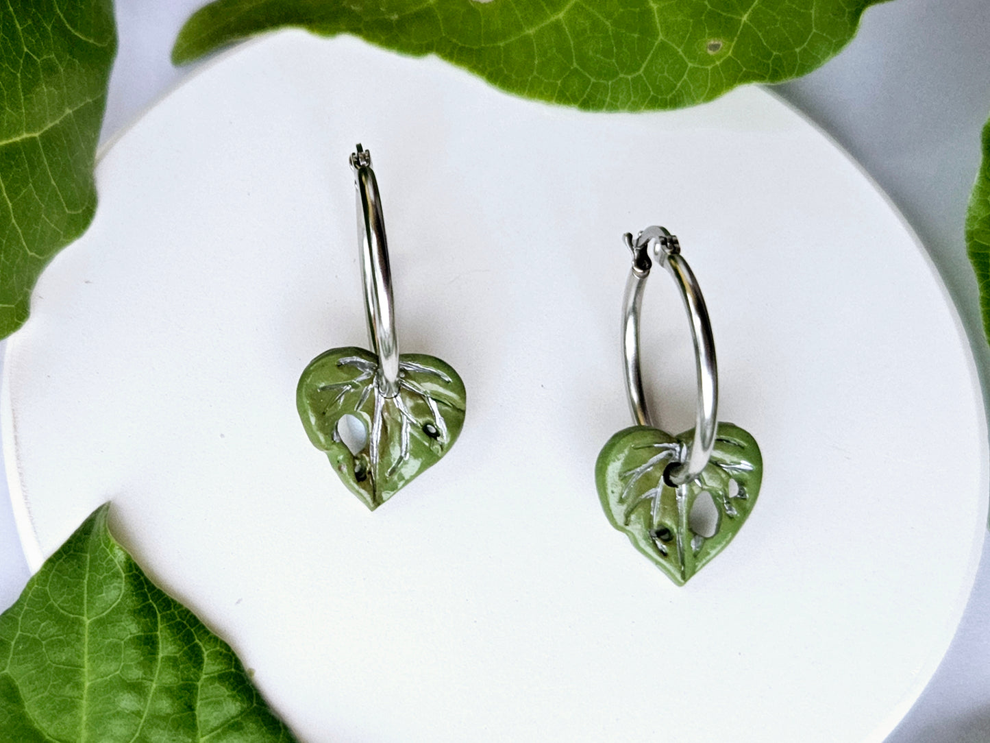 Kawakawa Silver Hoop Earrings