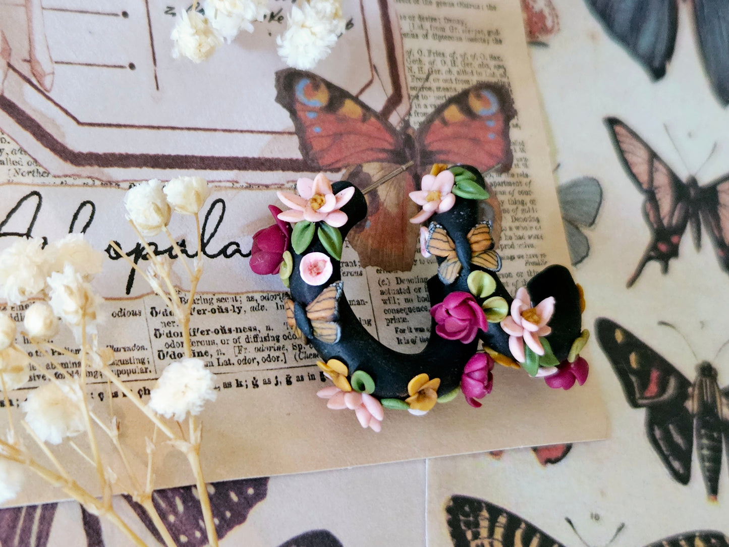 Monarch Floral Hoops Small