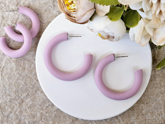 Classic Hoops Large Lilac