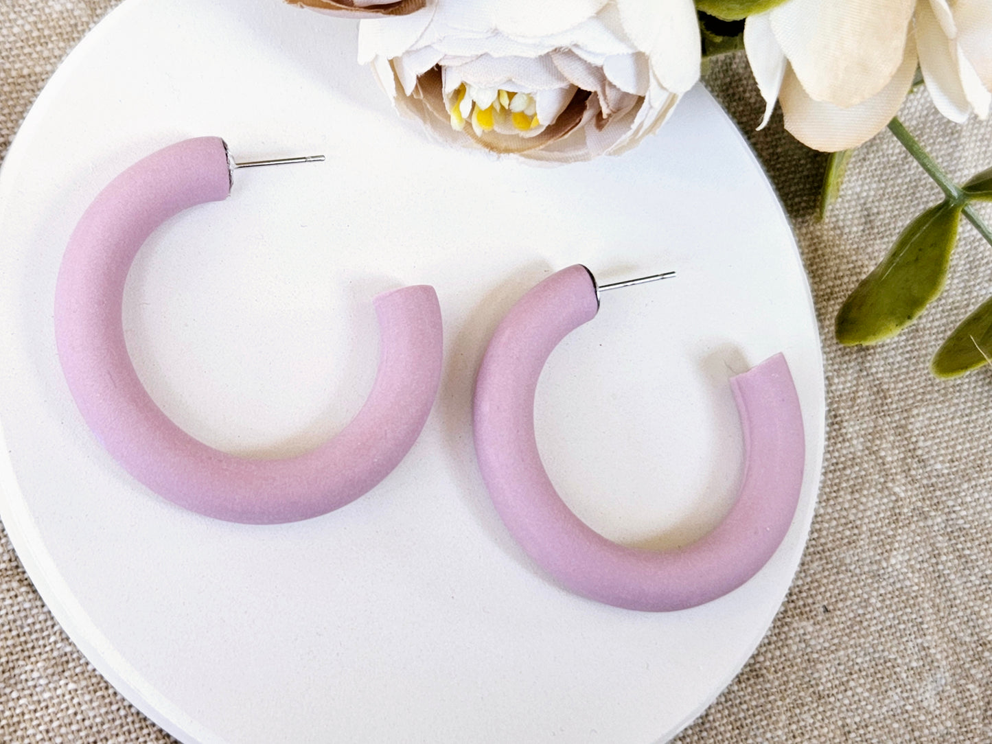 Classic Hoops Large Lilac