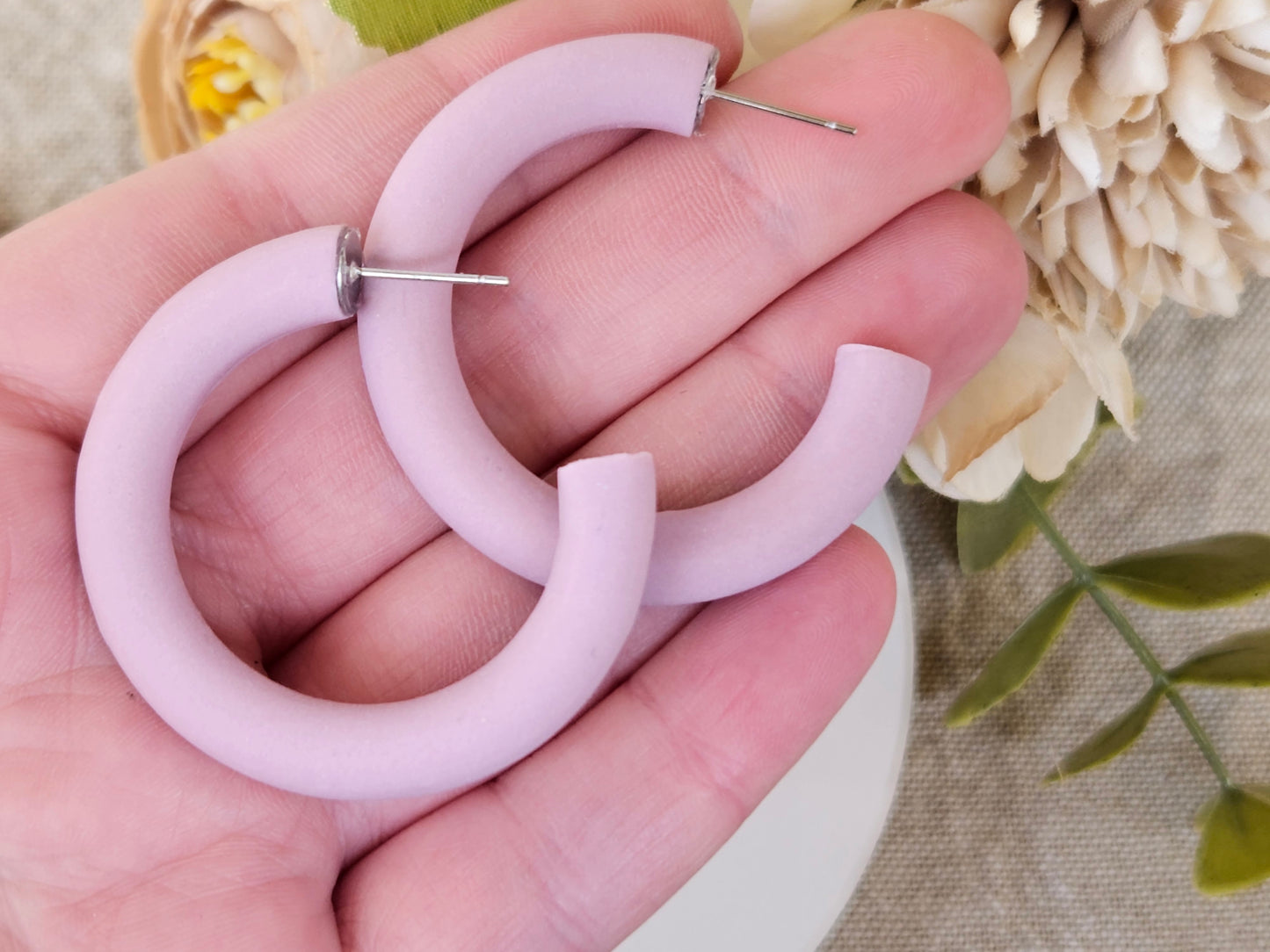 Classic Hoops Large Lilac