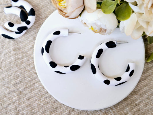 Classic Hoops Large Cow Print