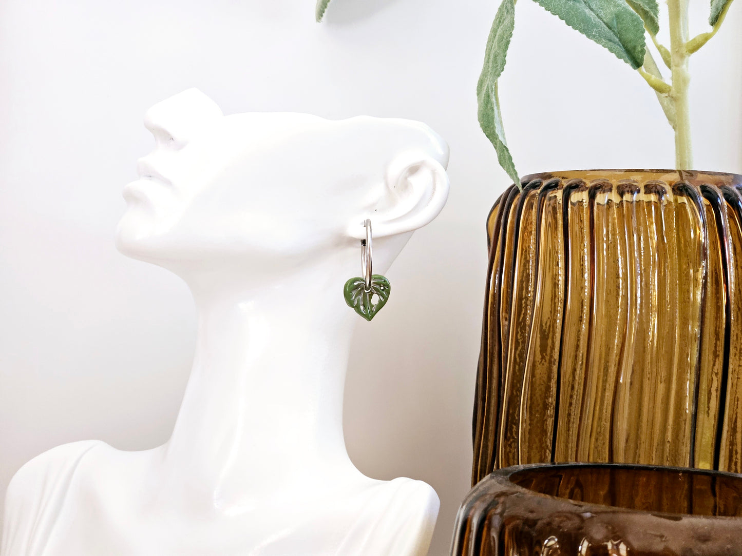 Kawakawa Silver Hoop Earrings