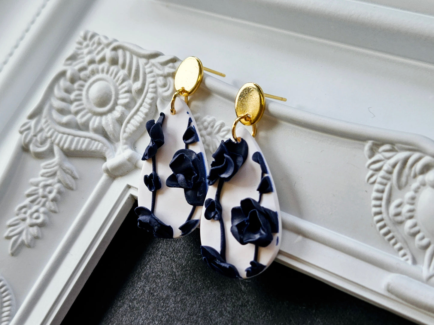 Botanical Blues Droplet Earrings