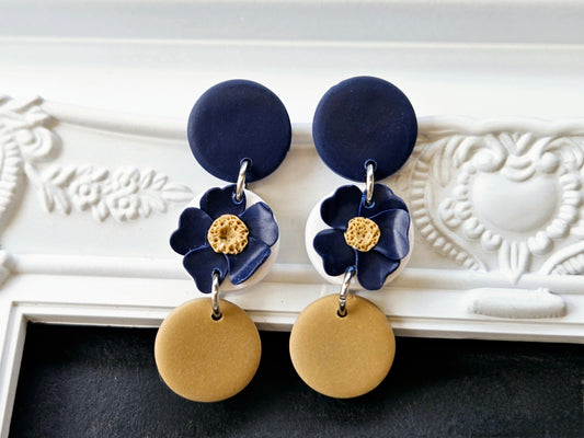 Botanical Blues Drop Down Earrings